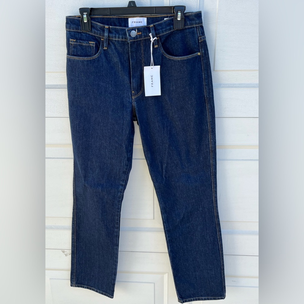 Women's Frame Jeans Le Sylvie Slender Straight Bowie High Rise blue 27